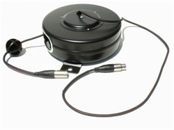 retractable XLR audio Microphone Cable Reel - 40' foot - Audio Reels Lightcast 40' foot