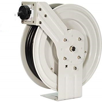 industrial retractable ethernet cable open steel reel 50' foot cat6  ethernet cable reel, cat 6 cable