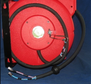 retractable siamese dual cat7 shielded ethernet cable reel, cat 7