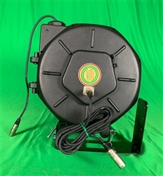 Mondo Motorized Retractable Mic Cable Reel - up to 130' feet by Lightcast  payout reel