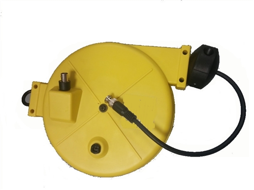 rg6 coaxial retractable yellow cable reel 25 foot lightcast