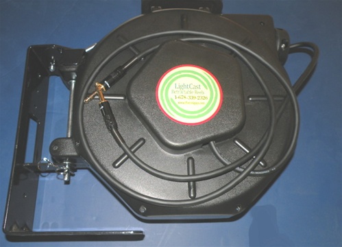 Retractable TRS 1/4 inch Stereo Audio Cable Reel - 50' foot - Audio Reels
